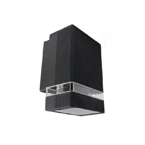 APLIQUE EXT 1 LUZ GU10 ALUMINIO NEGRO